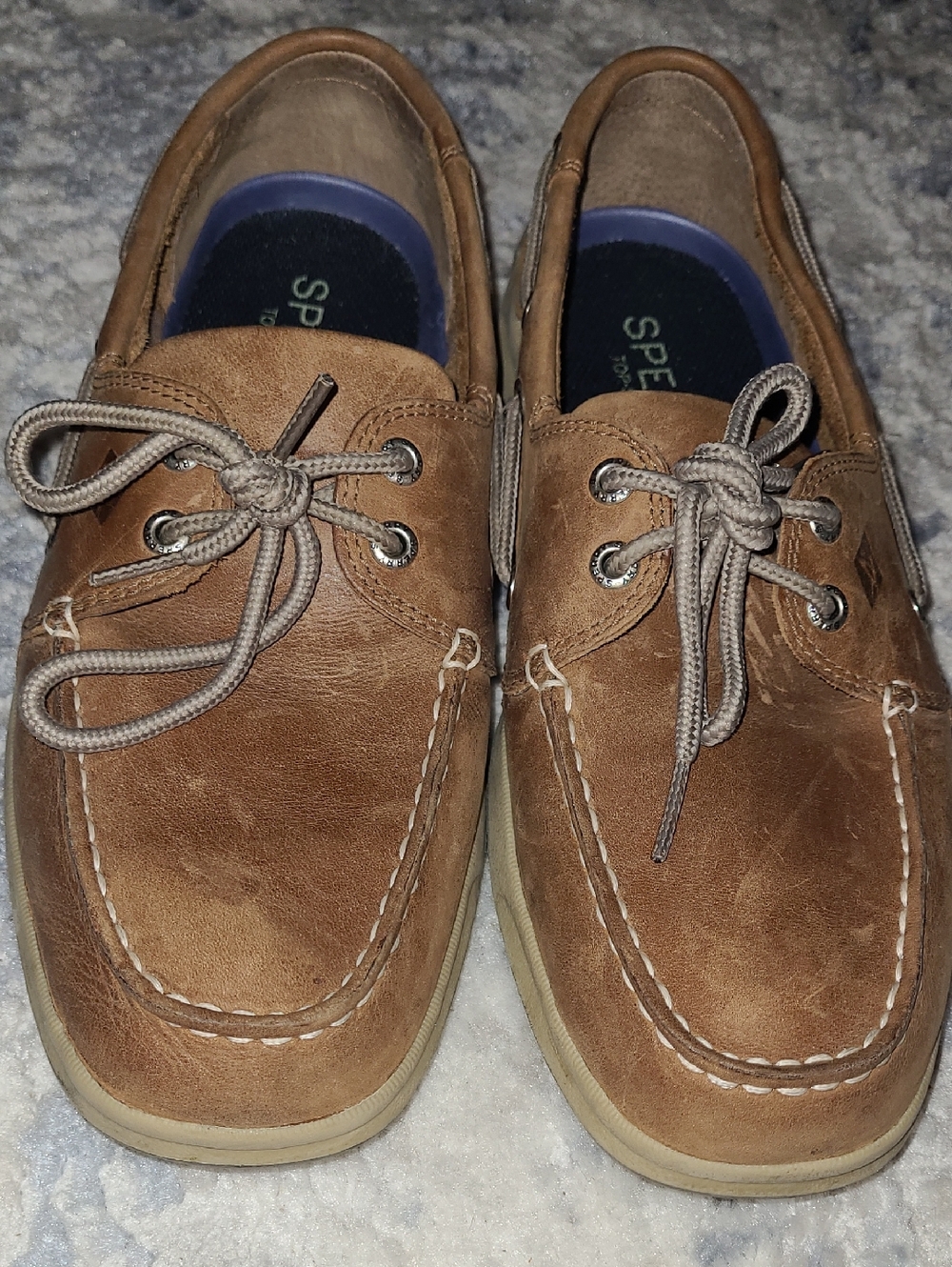NWOT Sperry Men's Brown Leather Boat Shoes - Classic Deck Style - Picture 3 of 11